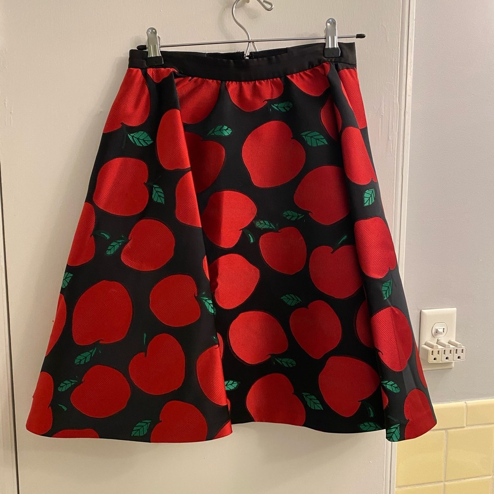 Alice and Olivia Apple print skirt